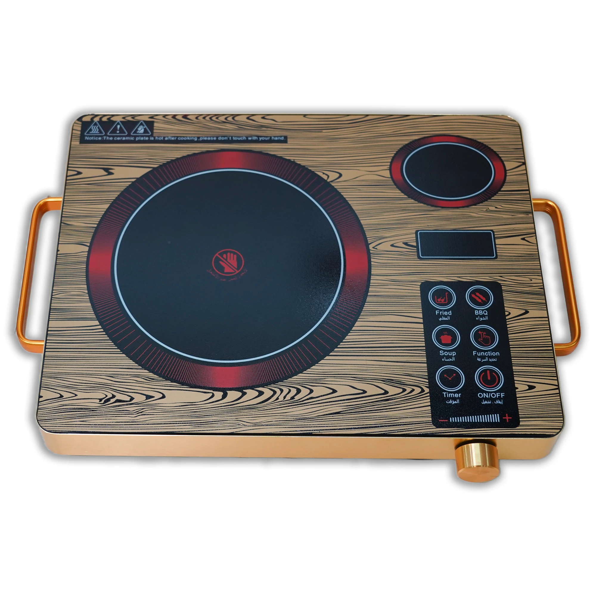Best Price Electric Single Burner Induction Cooker Black Metal Stainless Steel Crystal Plate Ceramic Touch Free Spare Parts 1600
