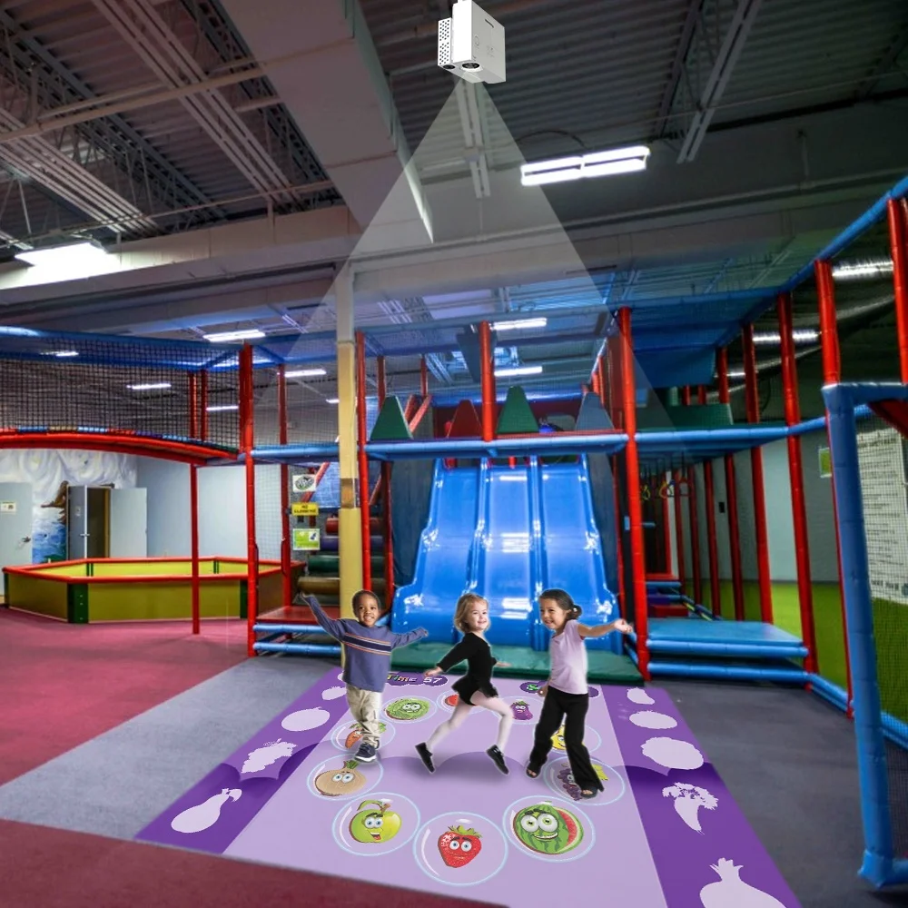 Chariot 3D Football Game Interactive Floor Projector Projection System for Kids Play, Advertising Display.