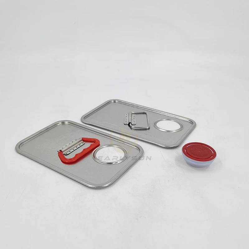 Custom  Tin Can Assembly Accessories Square Tin Can Top and Bottom Engine Oil Can Component