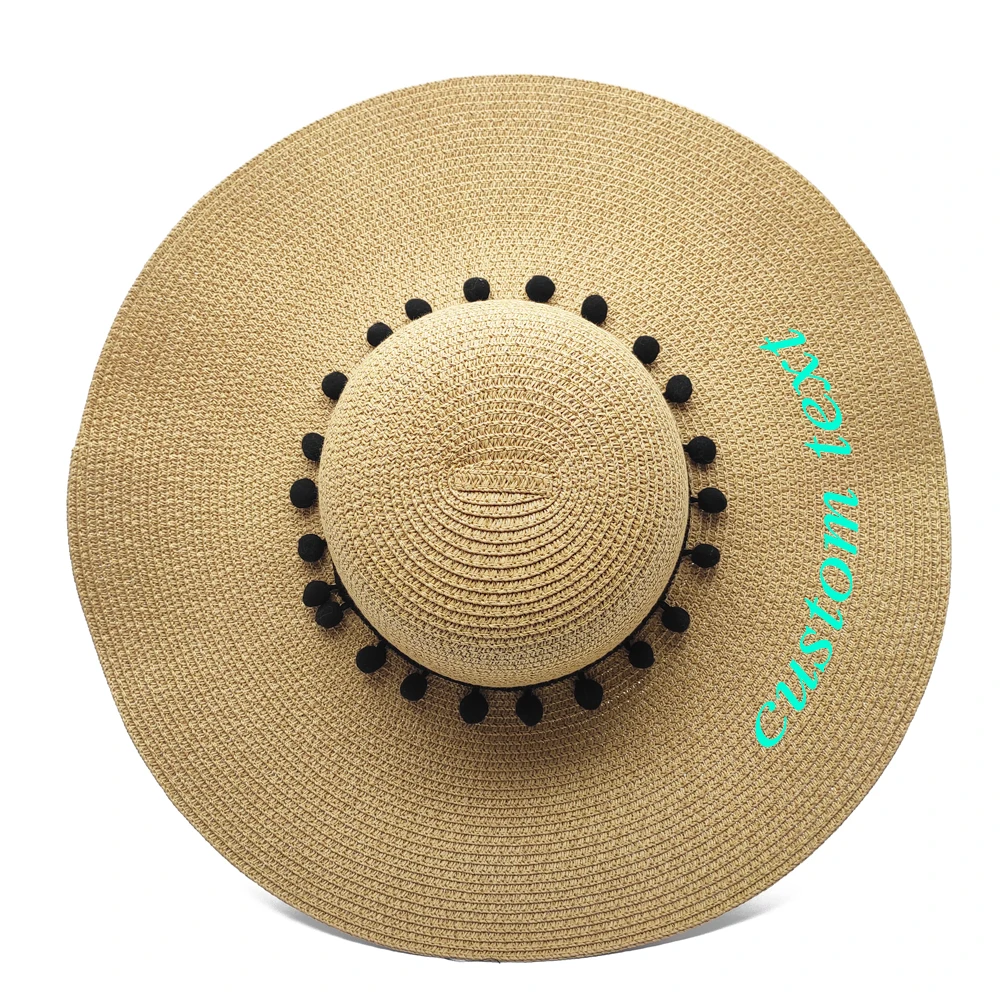 Personalized Female Large Sun Protect Paper Straw Summer 2020 Hats
