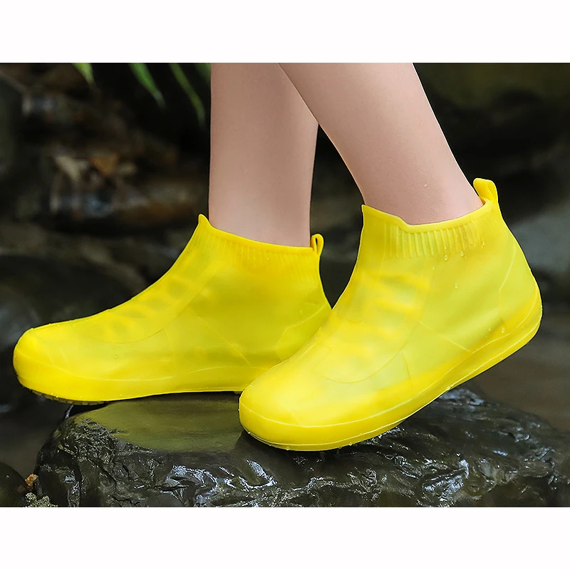 2024 Waterproof Rain Boot Shoe Cover with Reflector Reusable & Foldable PVC Outdoor Travel High Shoe Covers Rain Boots