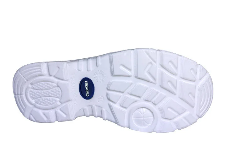 Clean room footwear slip resistant white ESD anti-static safety shoes with steel toe