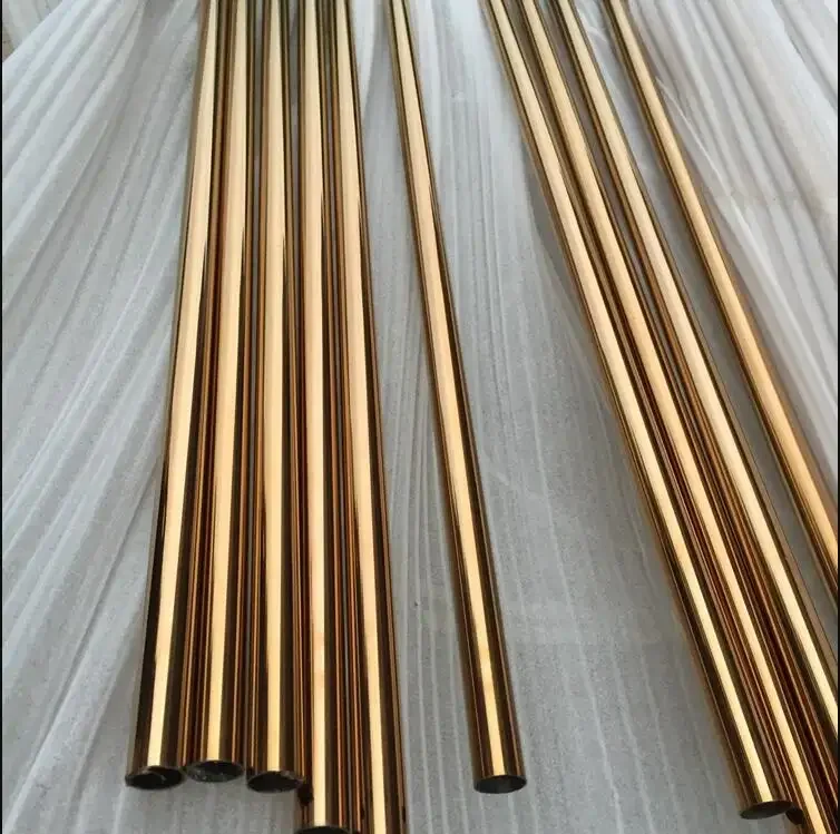 Stainless Steel Tube Manufacturer Inox SS AISI ASTM A554 Stainless Steel Welded 201 316l Golden Stainless Steel Pipe Tube 304