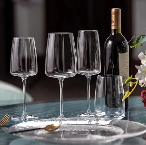 Crystal Glass Transparent Light White Wine Goblet Set