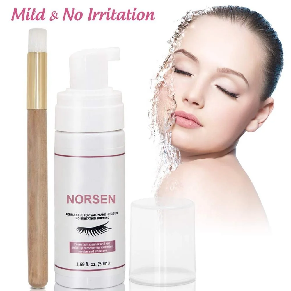 Private Label Eyelash Extension Cleanser Eyelid Foaming Cleanser Lash Foam Shampoo for Extensions Fur PBT Mink Hand Made 3 Years