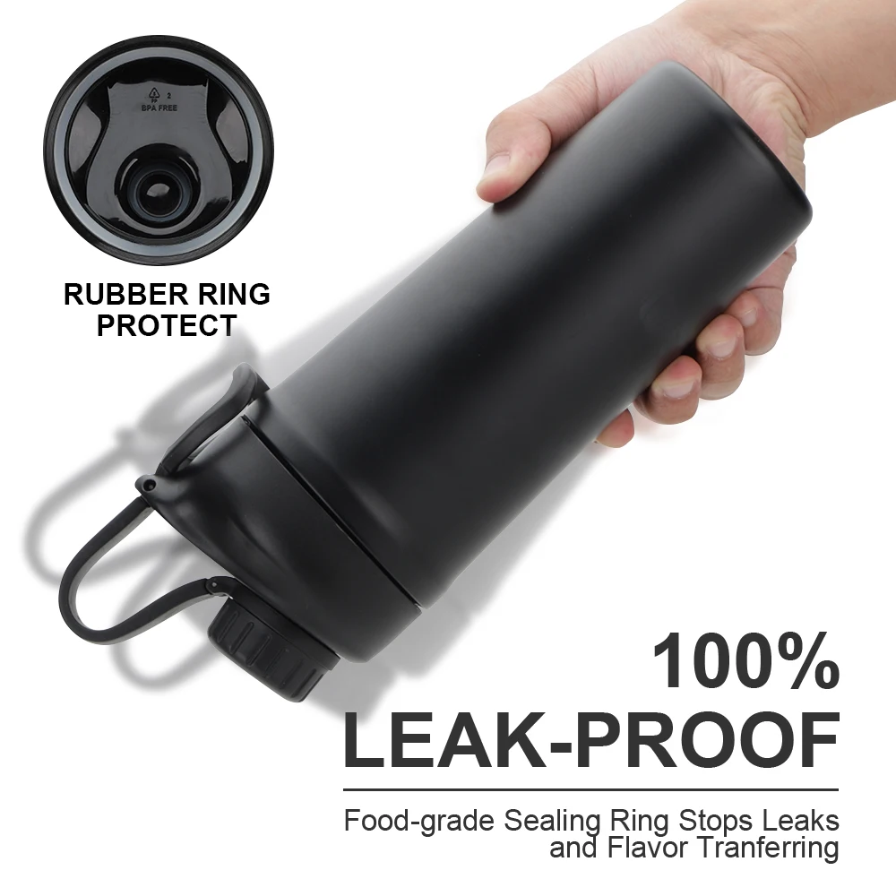 Hot Selling 590ML/820ML Shaker Customized Double Wall Stainless Steel Vacuum Insulated Shaker Sport Water Bottle