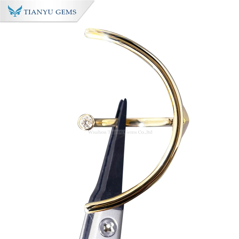 Custom Design Round Cut Diamond Engagement Ring HPHT Lab Diamond Fancy Shape Special Rings Diamond 10K 14K 18K Platinum Gold