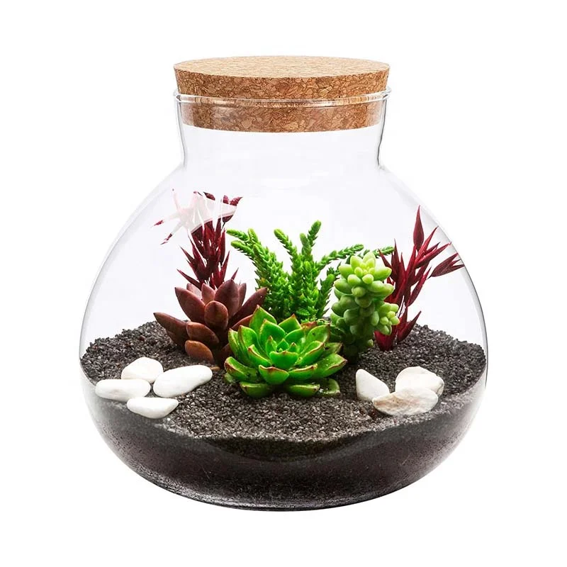 Стеклянная бутылка из мха для ландшафта