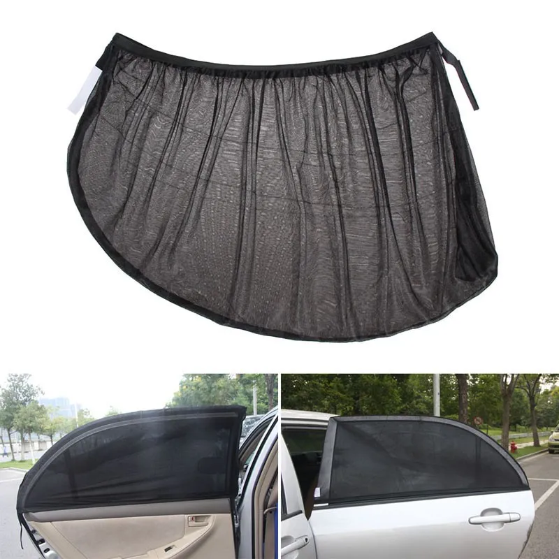 Factory Direct 2Pc Car Side Rear Windshield Window Glass Sun Shade Mesh Cover Solar UV Protection Visor Shield Sunshade Auto Ac
