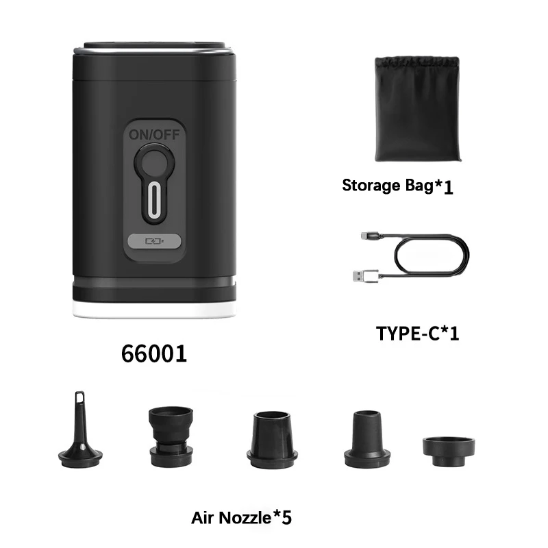 Customizable mini portable electric air pump bicycle tire inflator wireless air pump USB lithium battery lighting pump