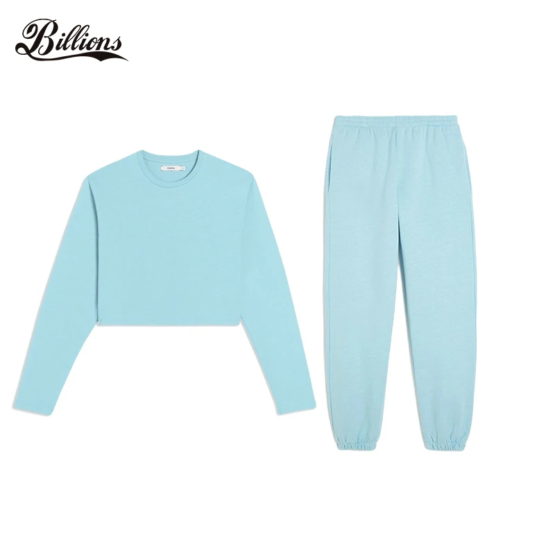 Leather Spring Sweat Quick Dry Hoodies And Pants & Trousers Maternity Women Girls Organic Cotton Stacked Pants Set