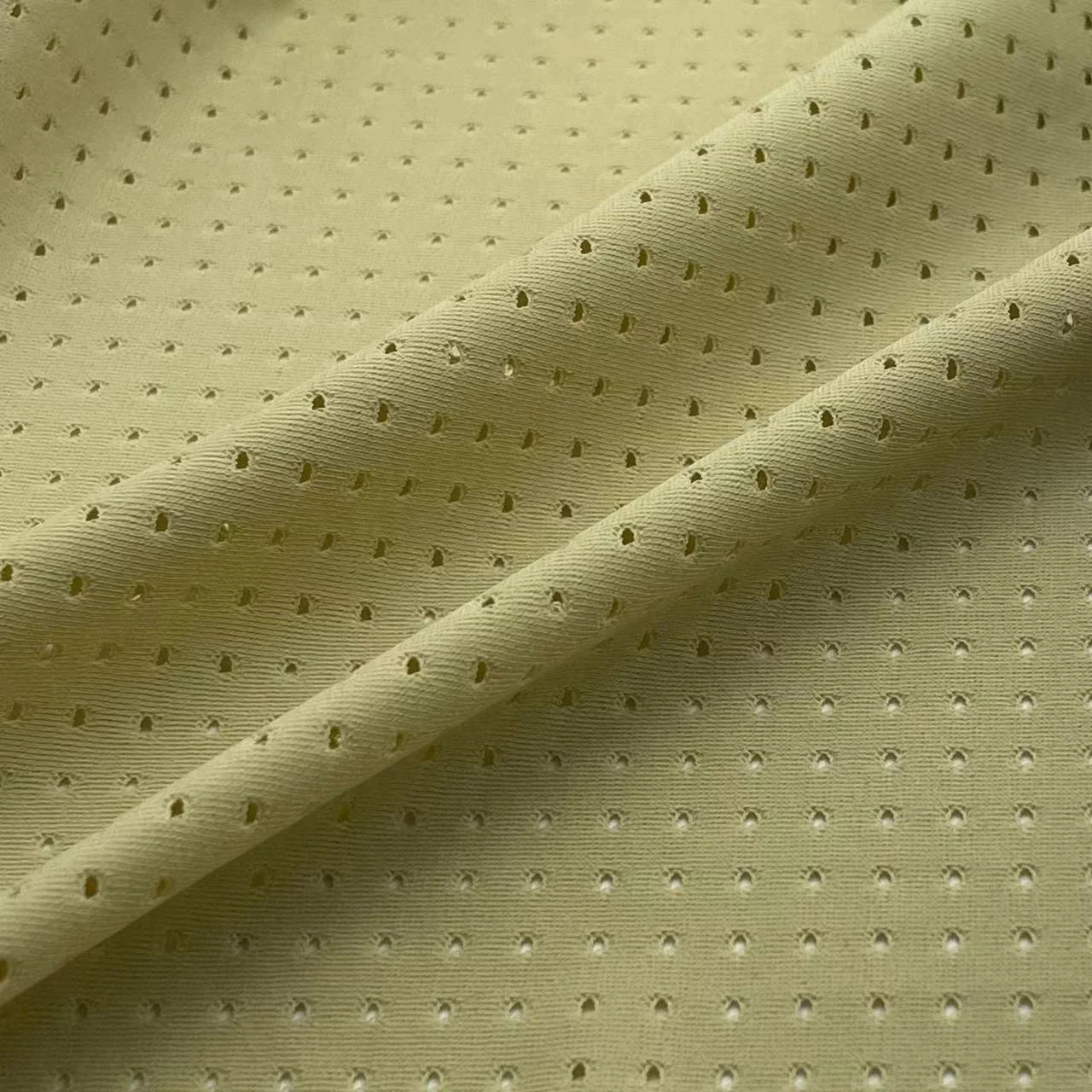 Manufacturer High Elastic Knitted 65% Nylon 35% Spandex Mesh Fabric 4 Way Stretch For Underwear Sportswear