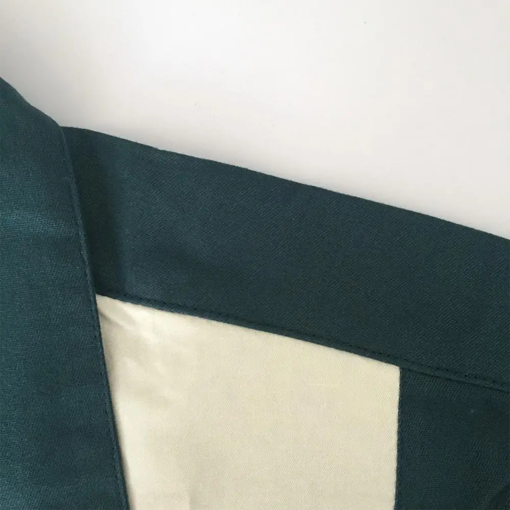 Custom Made Vintage 80s Short Sleeves Shirts Cotton Teal Ivory Button Up Event Clothing