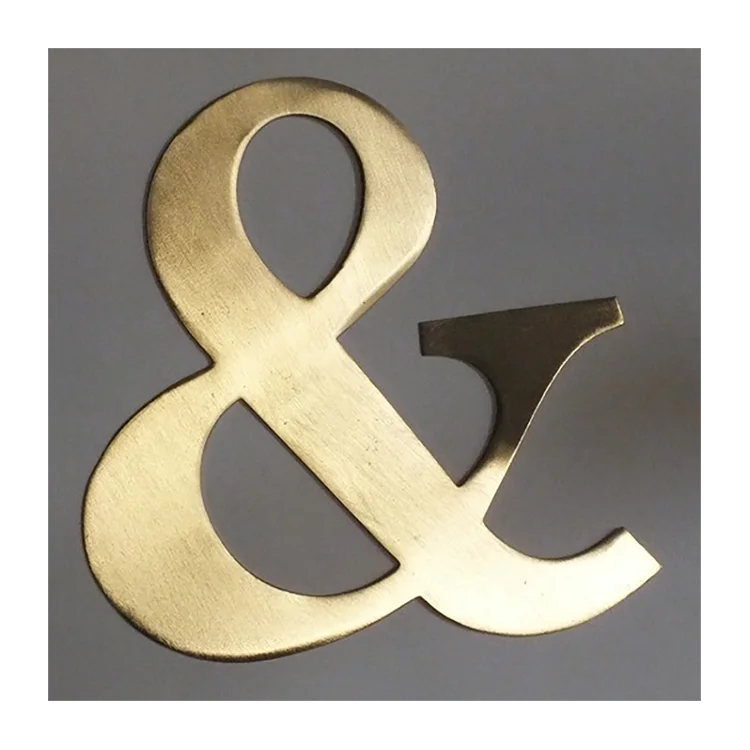 Custom Gold Metal Letter 3D Metal Chromed Letters Company Wall Logo Business Sign