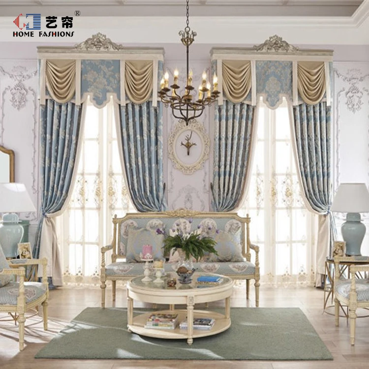 Classic Luxury Style Curtains Smart Control Beautiful Fabric for Living Room Luxury Decoration Shenzhen Vintage Polyester 280 Cm