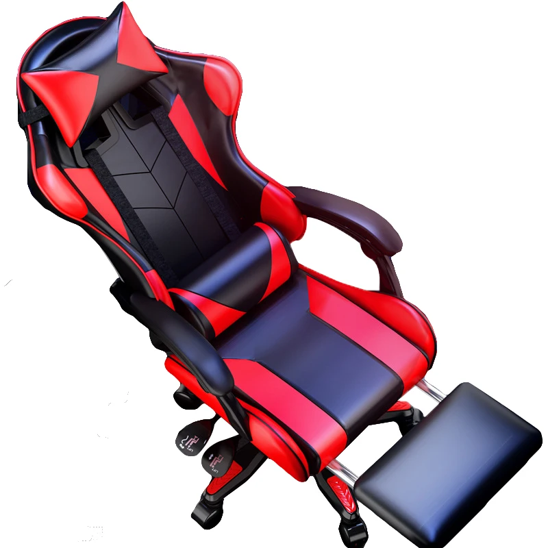 2021 Best New Racing Style Leather Chair Gaming Chair Speaker+ Optional LED RGB Music Office Chairs Lumbar Support Silla Gamer