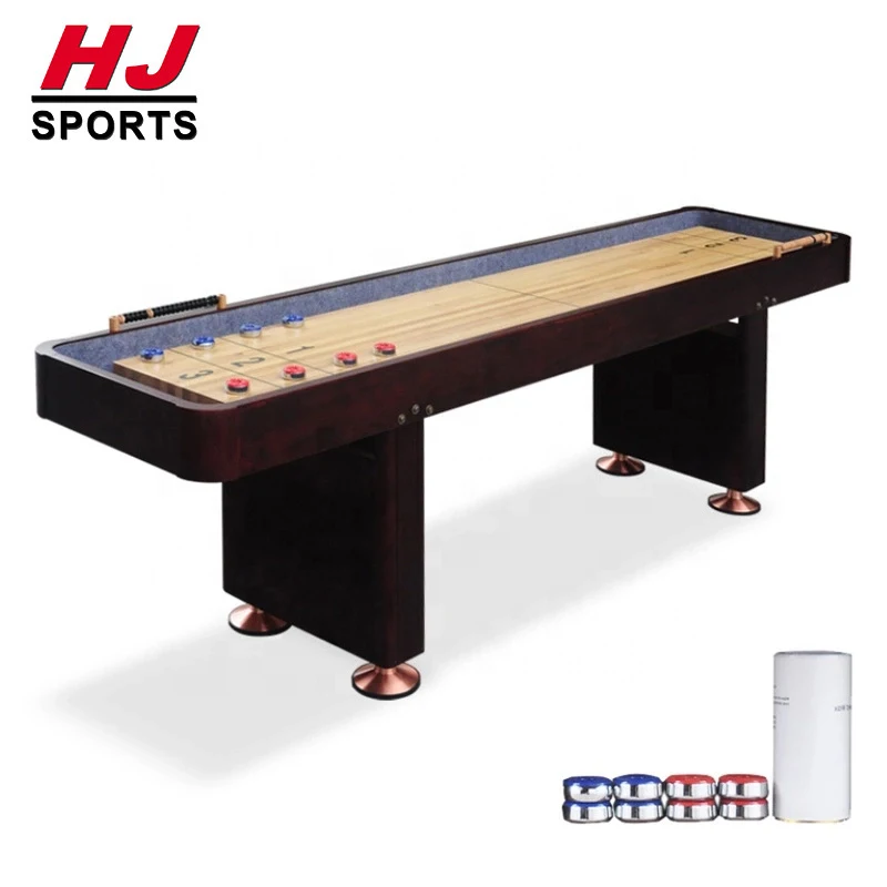HUIJUN 9Ft Indoor Wood Outdoor Game Playcraft Shuffle Table And Pucks Shuffleboard Table HJ-Y316