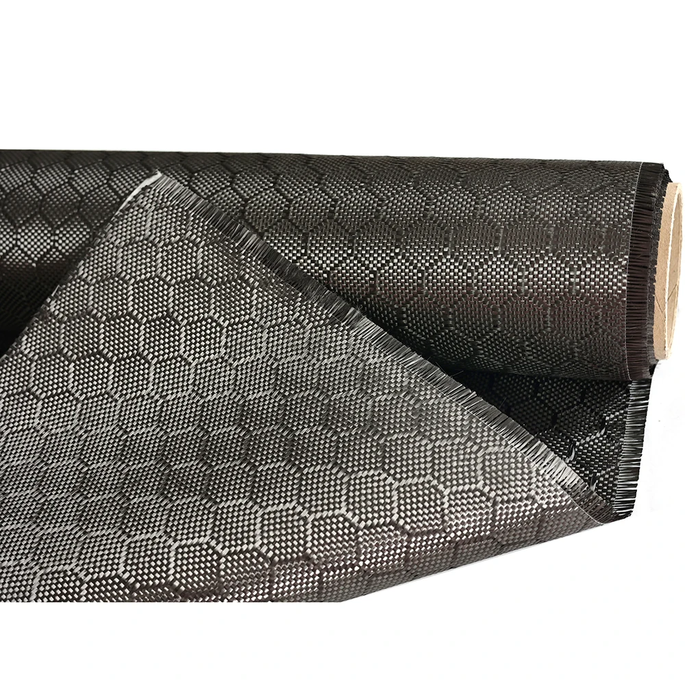 Hexagon honeycomb carbon fiber jacquard fabric for car parts (1600318516385)
