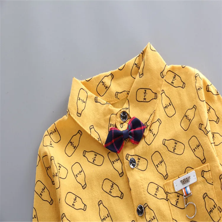 Children Boutique Clothes Set Toddler Boys Clothing Long Sleeve Shirt and Jeans Kids Sets