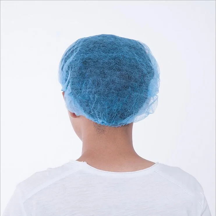 Disposable Single&Double Elastic Medical Mob Cap Non woven nurse Bouffant Cap
