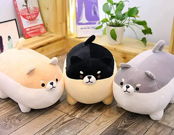Auspicious Beginning Stuffed Animal Shiba Inu Plush Toy Anime Corgi Kawaii Plush Dog Soft Pillow, Plush Toy Gifts for Boys Girls