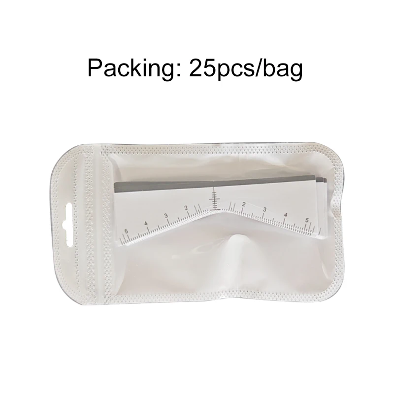 Popular Makeup Tool Eyebrow Positioning Measuring Wholesale Plastic Paper Eyebrow Shape Ruler Disposable Eyebrow Ruler Sticker