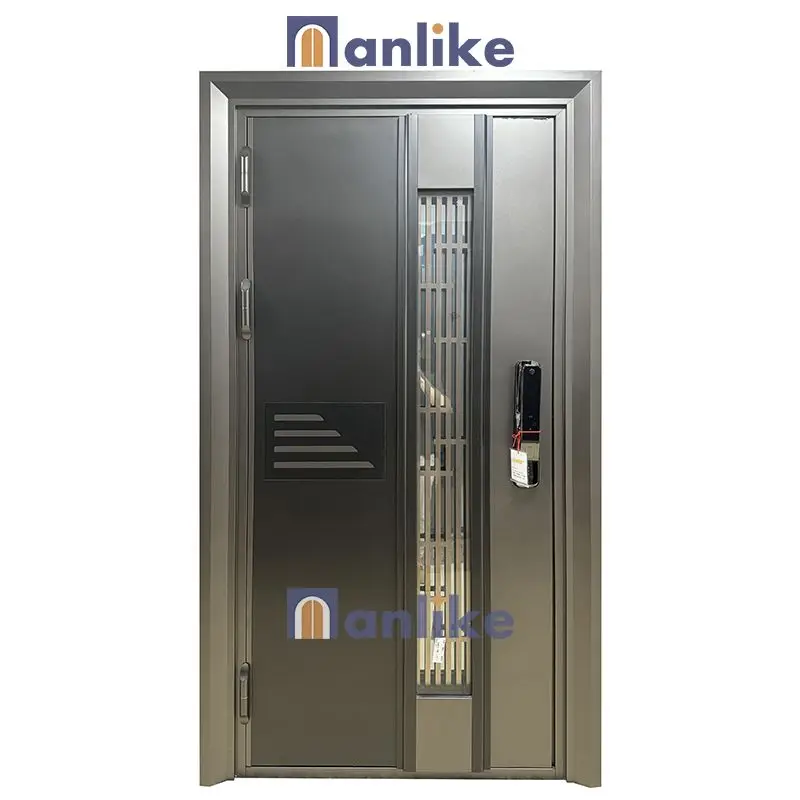 Anlike Metal Security Exterior Apartment Bullet Proof Villa Safety Front 304 Stainless Steel Entrance Armored Door