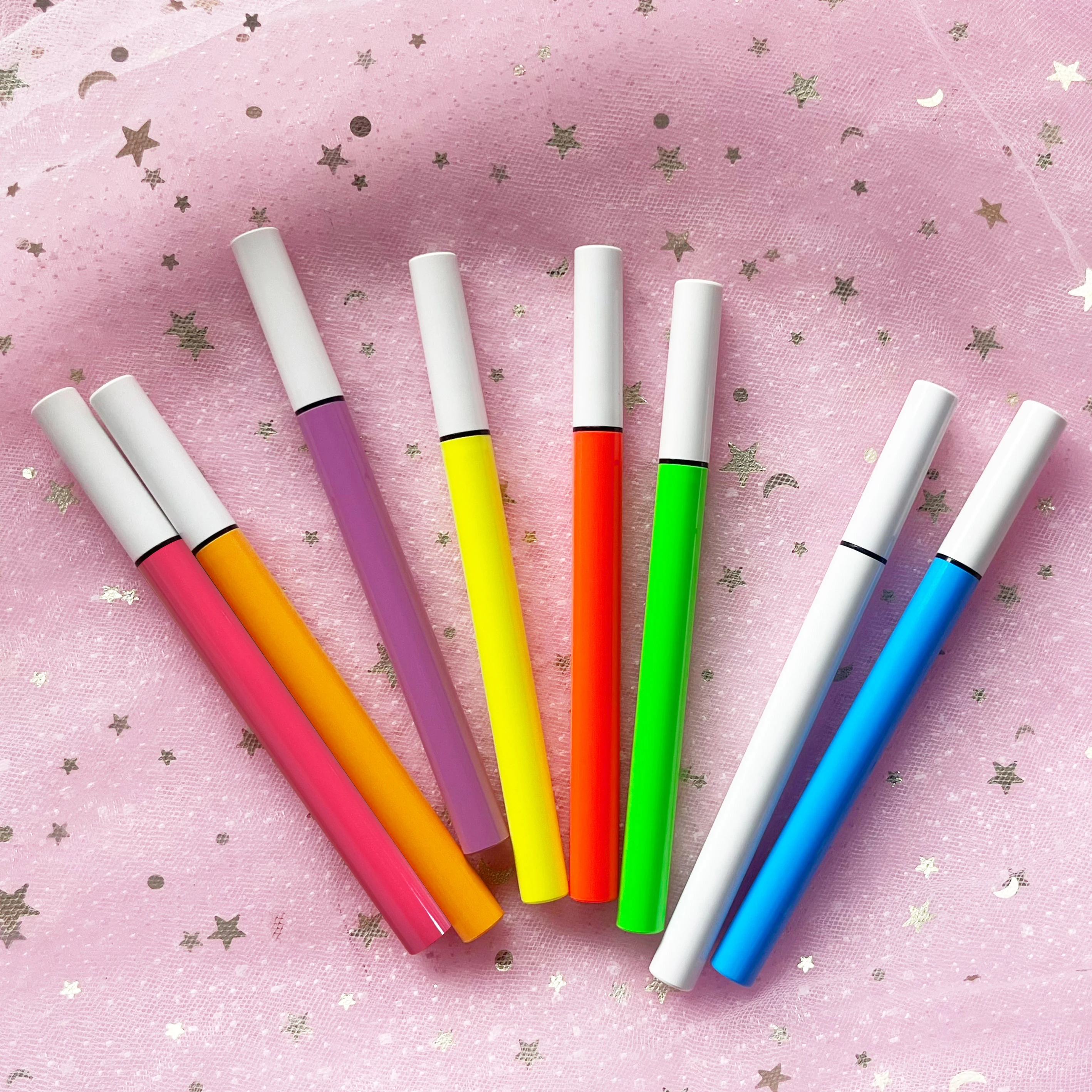 Private Label 8-Color Matte Mineral Eye Liner Pen Long Lasting UV Waterproof Eyeliner for Daily Beauty Neon Colorful with Box