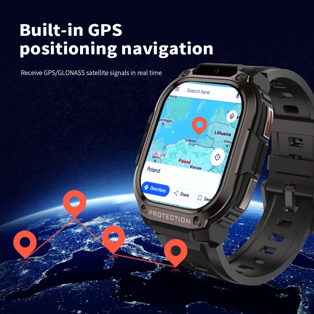 Brand Exclusive Custom Wholesale Dm63 Smart Watches Android 8.1 4G Lte Sim Card Large Screen Smart Watch 4G Camera Android Sim
