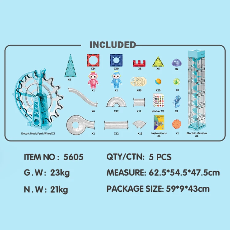 230PCS Large Size 3D Magnetic Designer Construction Set Model Building Toy Magnets Magnetic Blocks Educational Ball track Toys