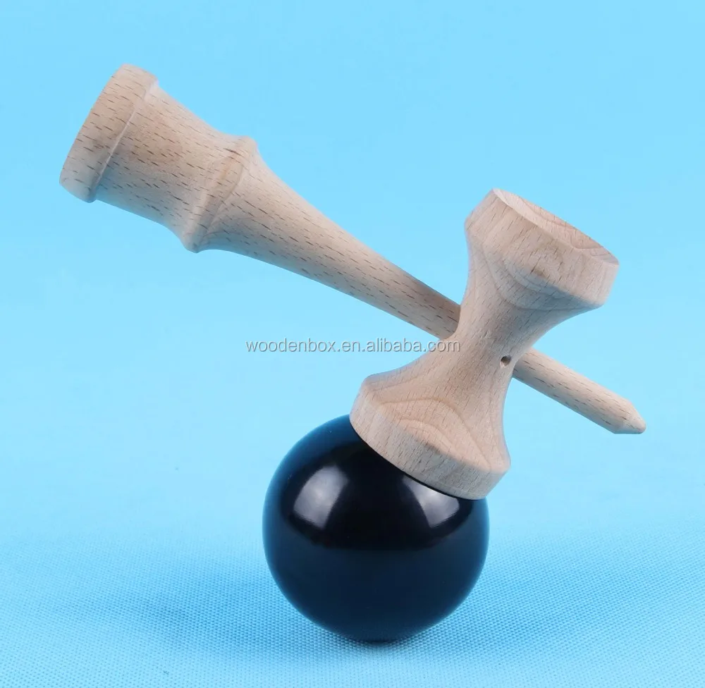 Wholesale Sticky Classic Solid Color Wood Kendama Toy With High Quality