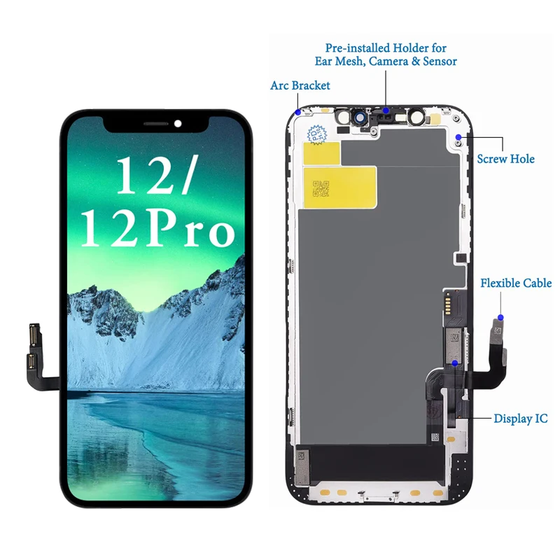 Digitizer Phone Original Screen For Iphone 12/12 Pro 12 Pro Max 12 Mini Screen Replacement 3d Touch Display Incell Lcd Screen