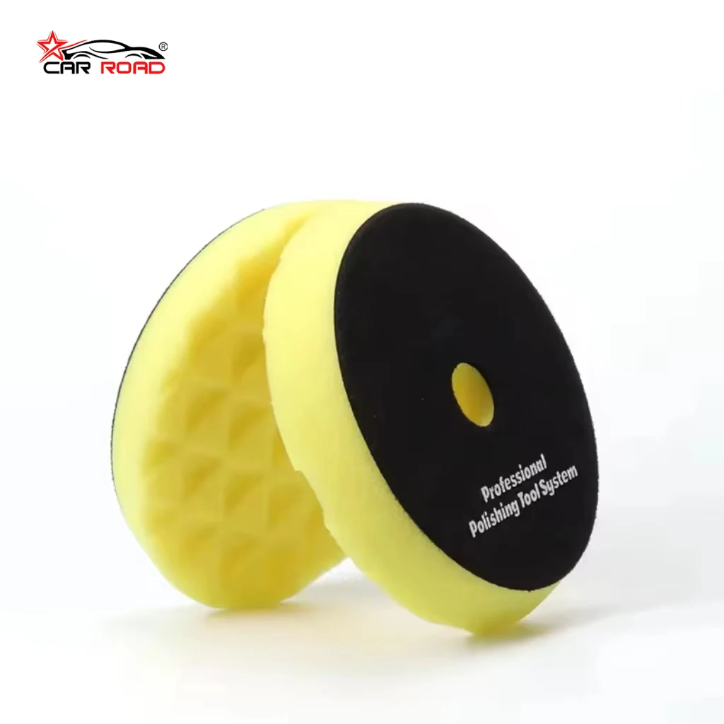 CARROAD Yellow imported Sponge Car Polishing Foam Pad Tool Cutting Finishing Pads cr For Auto Detailing
