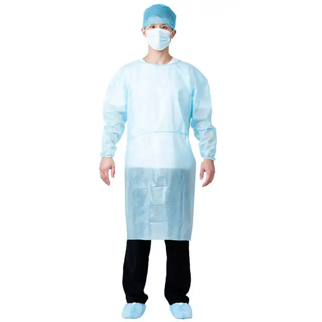 Rhycom pp pe disposable medical isolation gowns