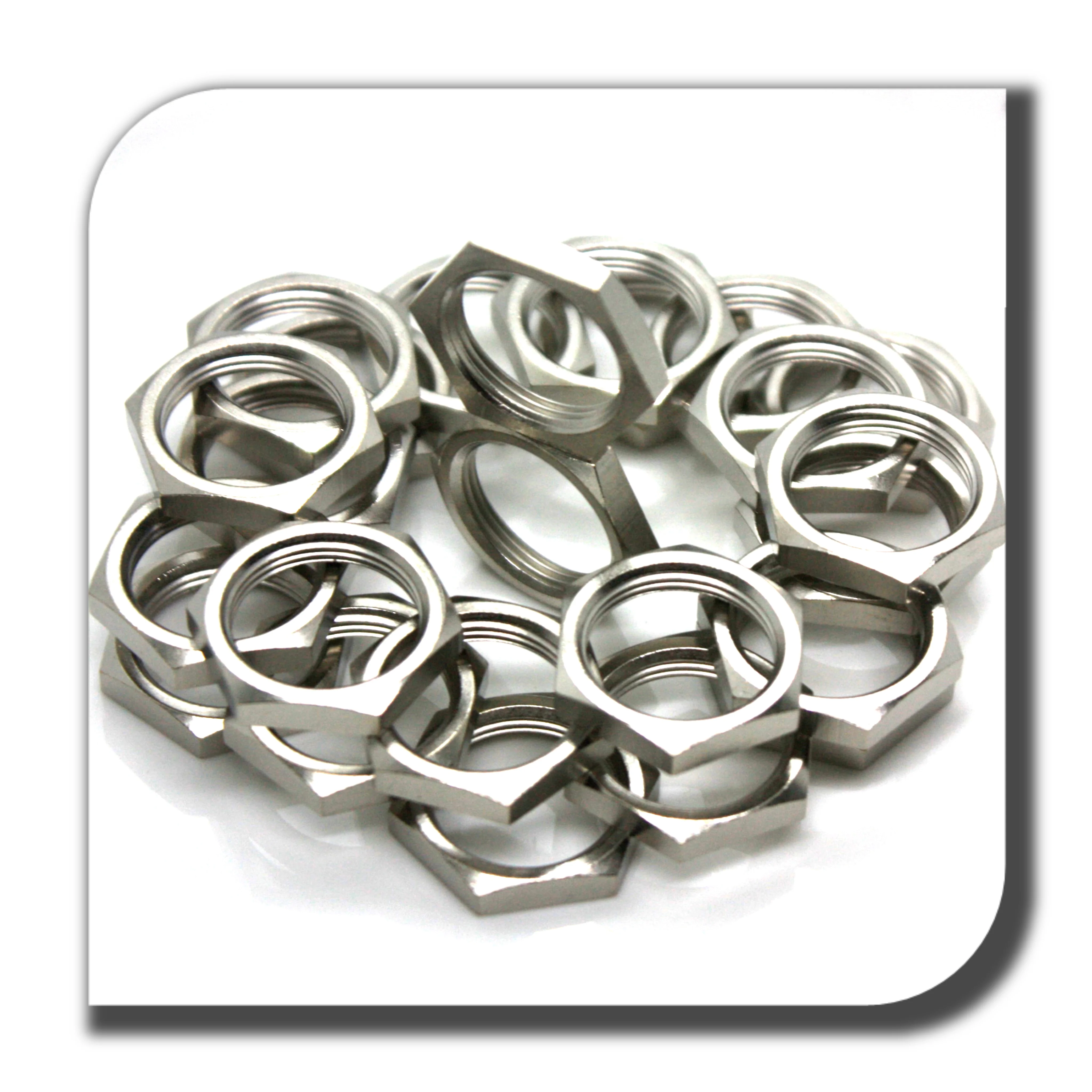 Thread 7/16-28 Brass hex insert lock panel thin nuts