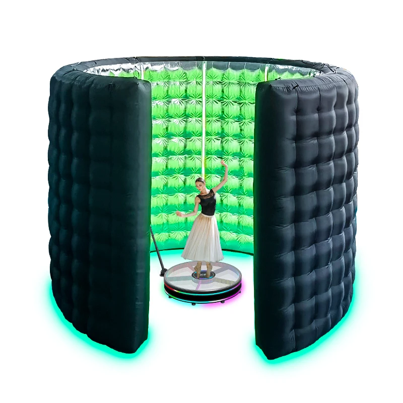 3m Diameter Round Inflatable wall 360 Photo Booth Enclosure with Air Blower Photo Booth Backdrop for Events