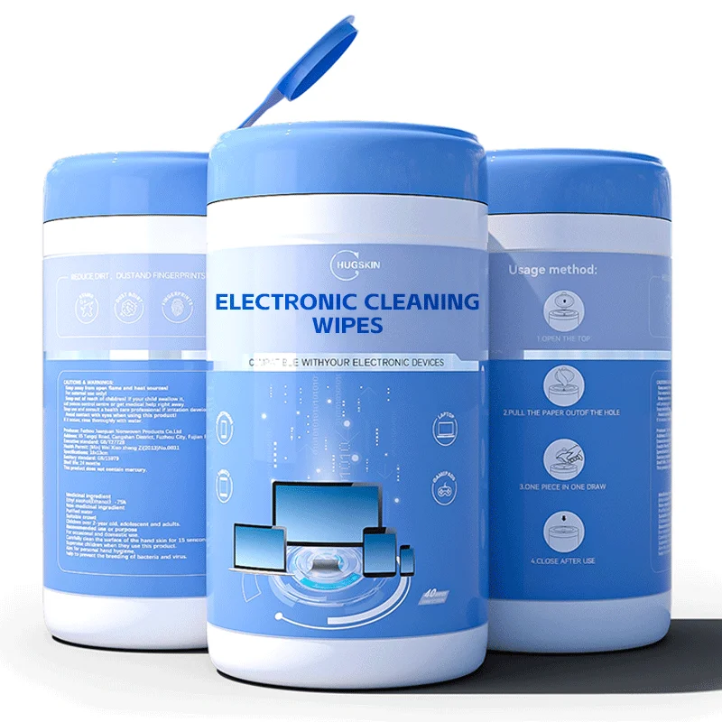 OEM ODM 2024 New Design 40pcs Electronic Device Cleaning Wipes in Barrel