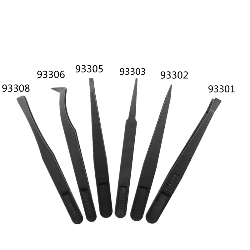 Hand Repair Tools Factory Cleanroom Lab Use Electric Antistatic ESD Conductive Plastic Tweezers
