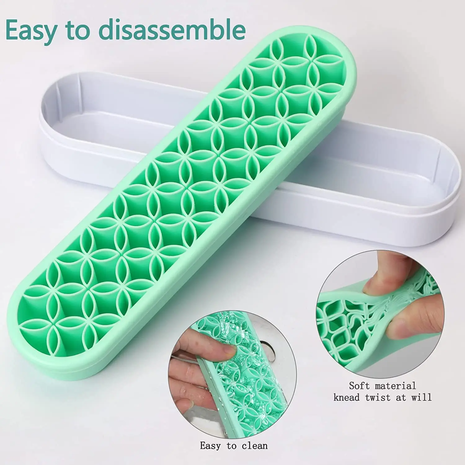 Silicone Makeup Brush Holder, Multipurpose Beauty Tool Organizer Make up Brush Storage Stand for Painting Pen Brushes