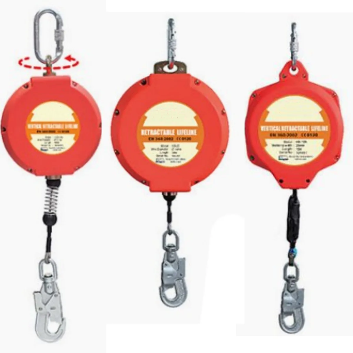 Factory CE fall protection smart lock 1.5m to 35m fall arrester cable safety retractable lifeline