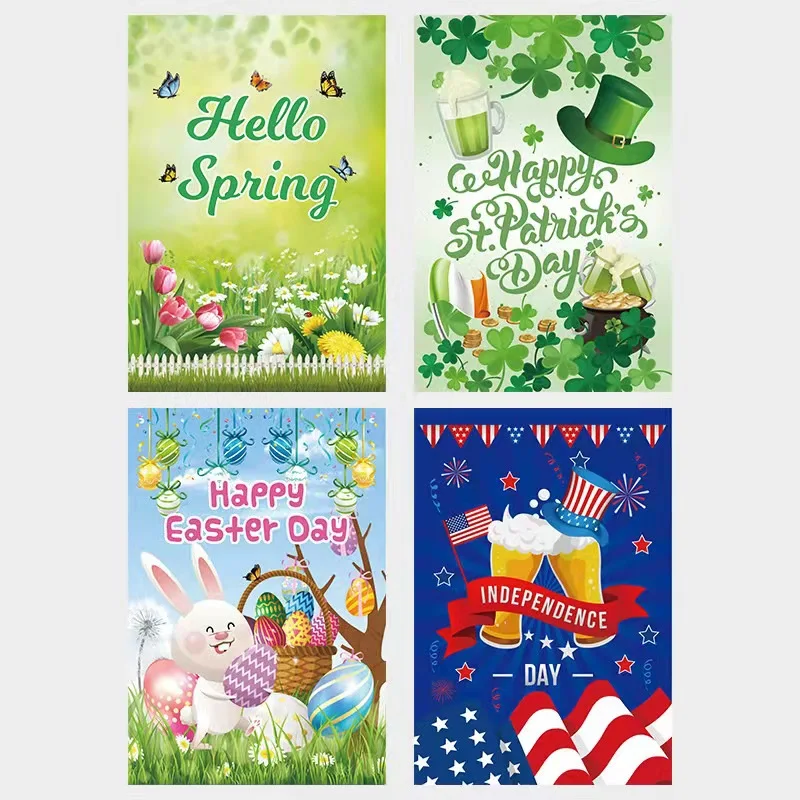 2022 Jian he Oem wholesale sublimation garden yard flag Double Sided decorative garden Summer Sunflower Garden Flag