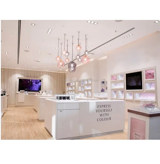 Jewellery Shop Furniture Design Luxury Wooden Glass jewel Display Cabinet And Showcase For Jewelry Store Decoration