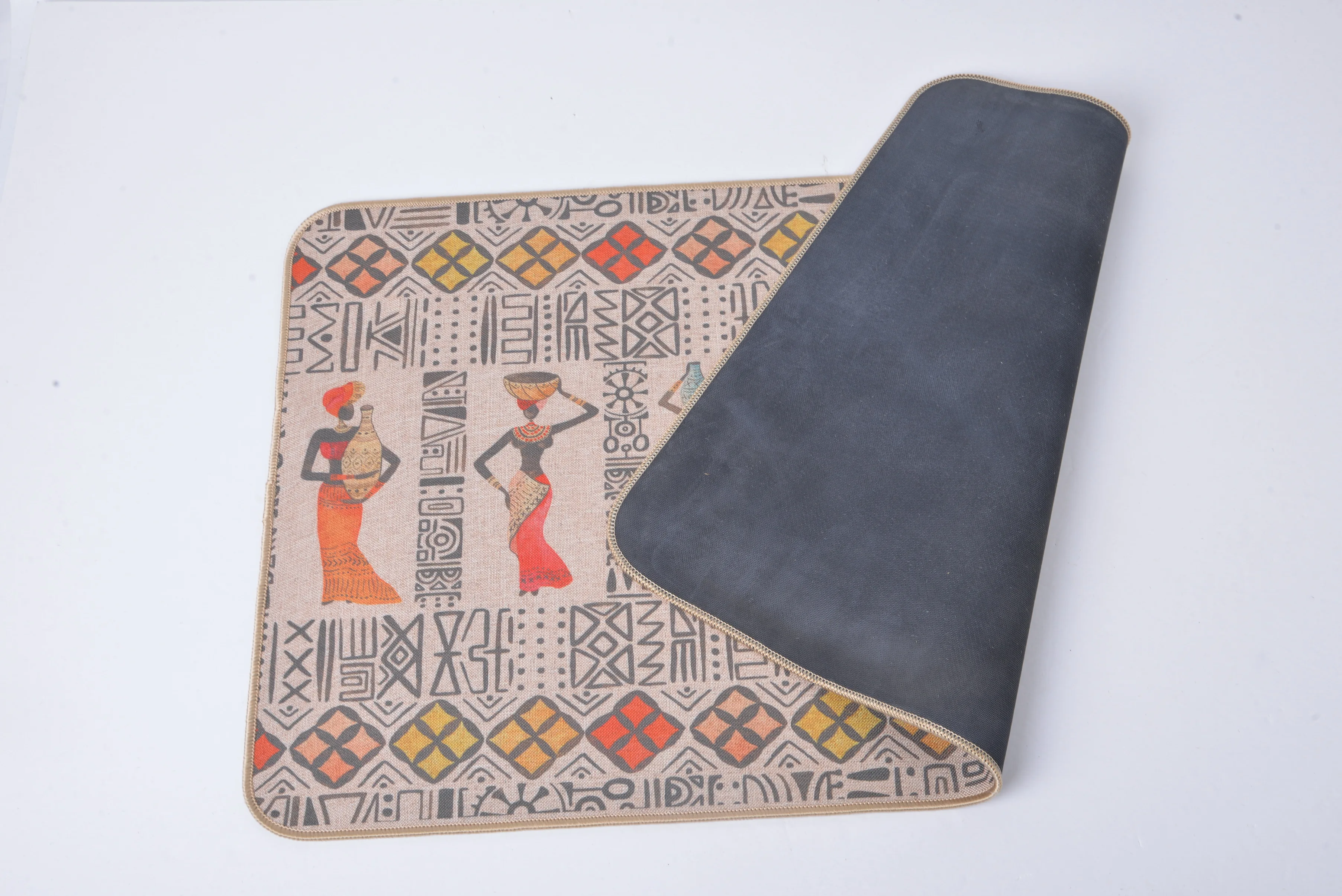 High quality rubber backing polyester printed pp custom floor mats home carpets doormat