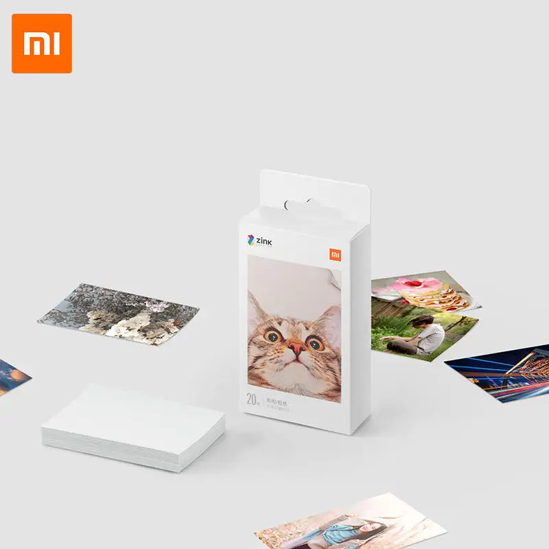 Портативный карманный принтер Xiaomi Mi ZINK самоклеящаяся бумага для фотопринтера 20