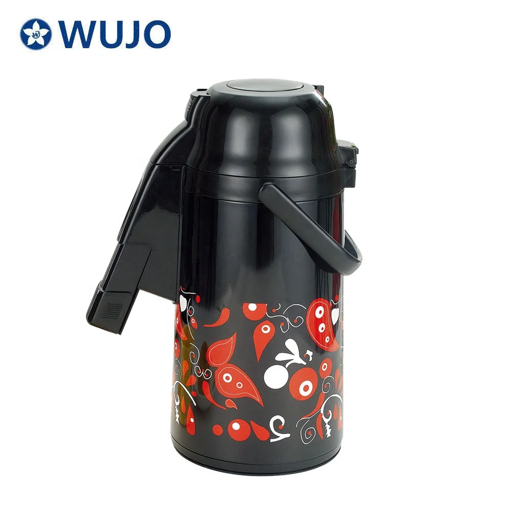 TOP SELLING 3L glass refill air pressure hot water tea coffee thermos pump pot 3l