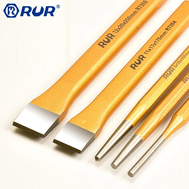 Woodworking hand tools flat hexagonal shank masonry stone stoning cold chisel