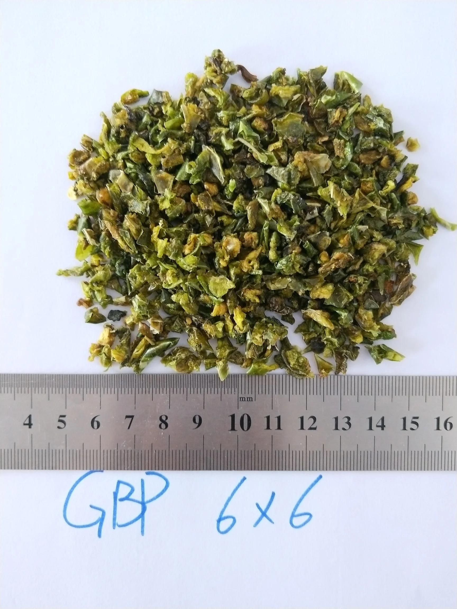 Premium quality dried green bell pepper 3*3/6*6/9*9 with cheap price