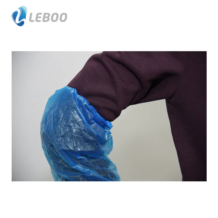 Machine Made Disposable Waterproof Protective LDPE Sleeve Cover Blue