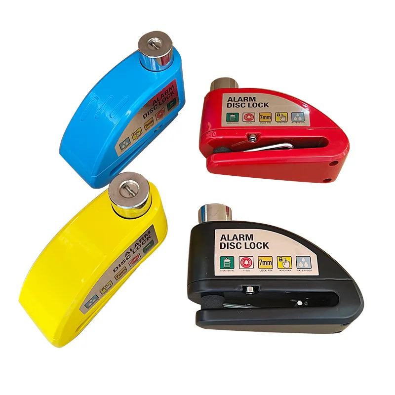 Alarm disc lock anti-theft wholesale Waterproof aluminum alloy  Lock for Motorcycle Scooters Bicycles