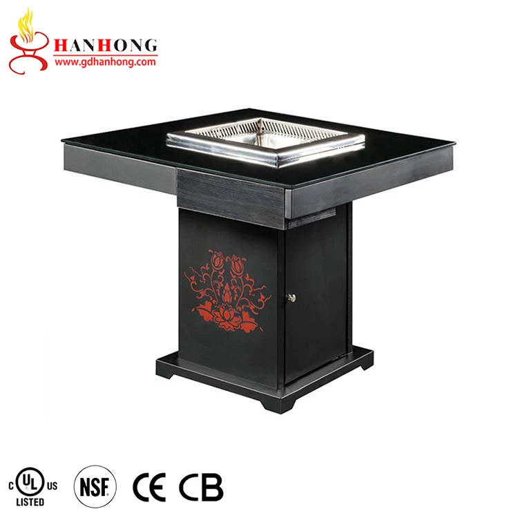 Hot pot table made of stainless steel